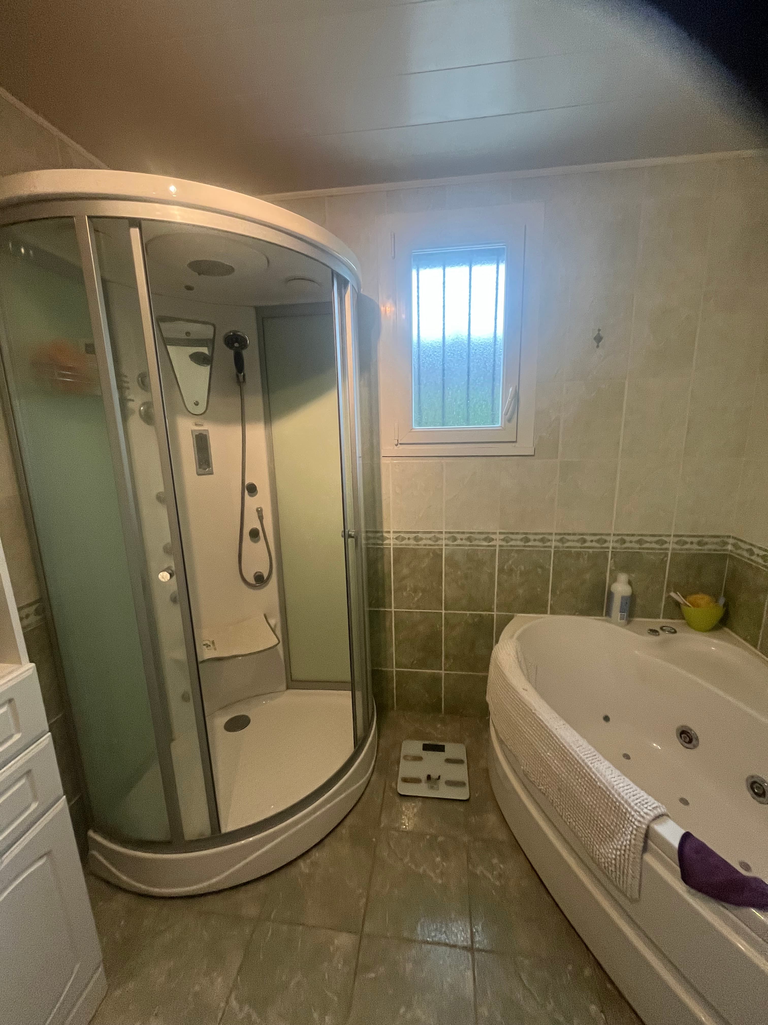 Avant travaux, ancienne salle de bain avec baignoire : réalisation 3, Douche installée en 1 journée